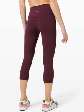 Lululemon Align Crop *21" Cassis Maroon Burgundy size 6